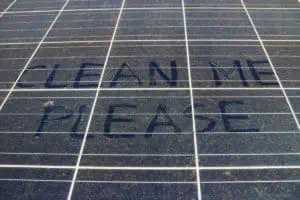 An extremely dirty solar panel.