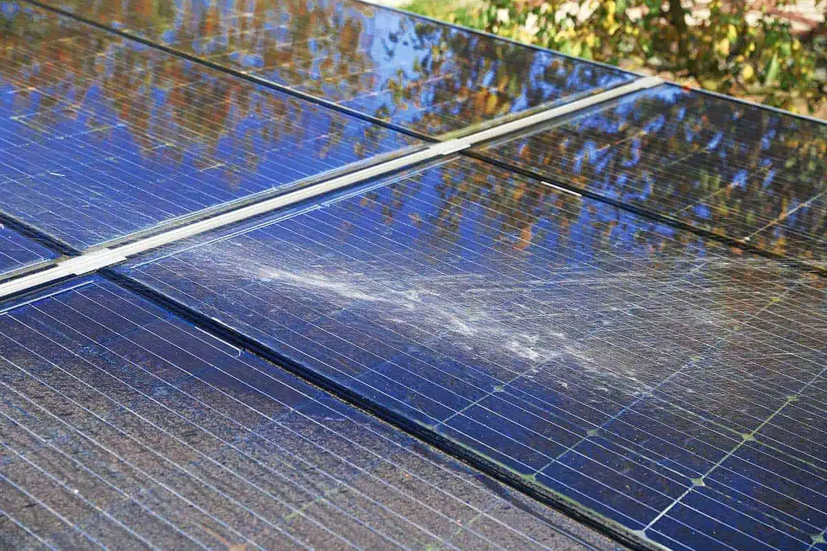 Soiling, such as dust, on PV modules reduces power output