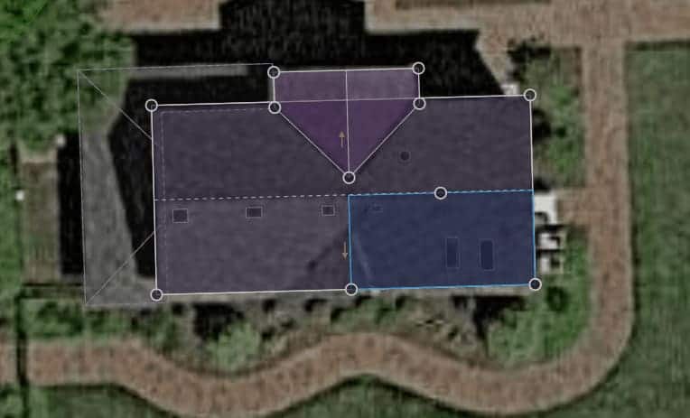 Inserting another roof plane with a different pitch using SmartRoof